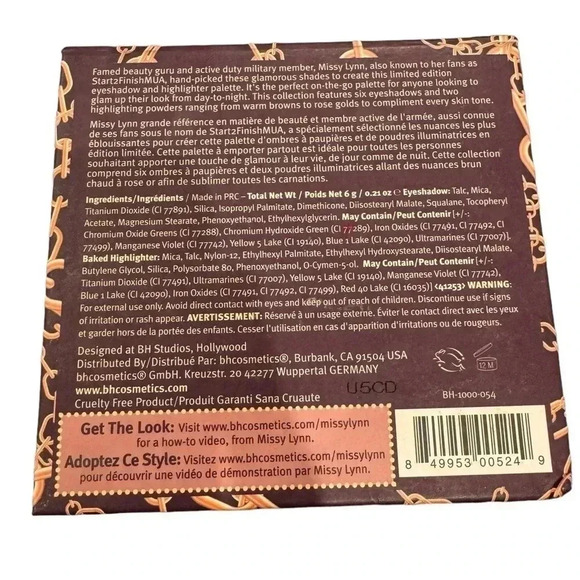 BH Cosmetics Missy Lynn Palette - Picture 5 of 5